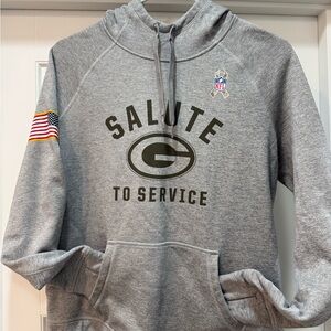 Nike Packers Gray Salute to Service Hoodie
